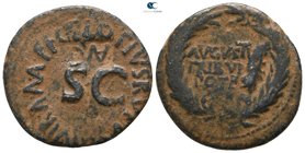 Augustus 27 BC-AD 14. C. Plotius Rufus, moneyer. Rome. Dupondius Æ