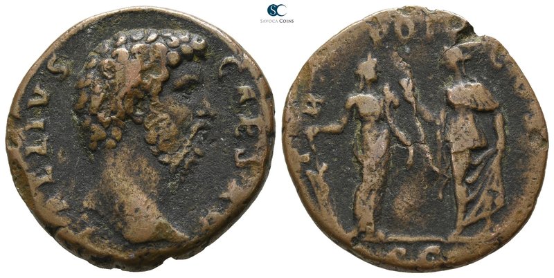 Aelius, as Caesar AD 136-138. Rome
As Æ

24 mm., 6.70 g.



nearly very f...