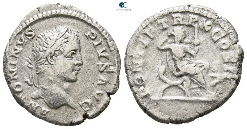 Caracalla AD 198-217. Rome
Denarius AR

19 mm., 2.60 g.



very fine