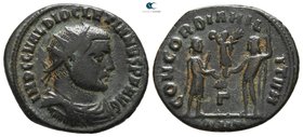 Diocletian AD 284-305. Antioch. Radiatus Æ