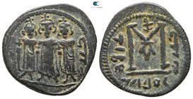 Umayyad Caliphate circa AD 680-693. Tabariyya (Tiberias) mint. Fals (Follis) Æ