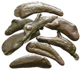 Lot of ca. 8 bronze Olbia dolphin cast / SOLD AS SEEN, NO RETURN!nearly very fine