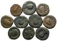 Lot of ca. 10 Roman Provincial bronze coins / SOLD AS SEEN, NO RETURN!nearly very fine