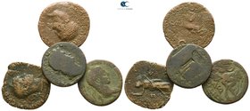 Lot of 4 mixed Roman bronze coins / SOLD AS SEEN, NO RETURN!nearly very fine