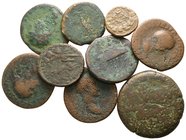 Lot of ca. 9 mixed Roman bronze coins / SOLD AS SEEN, NO RETURN!fine