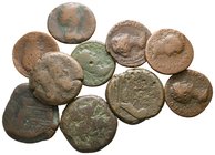 Lot of ca. 10 mixed Roman bronze coins / SOLD AS SEEN, NO RETURN!fine
