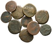 Lot of ca. 10 mixed Roman bronze coins / SOLD AS SEEN, NO RETURN!fine