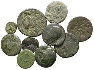 Lot of ca. 10 mixed bronze coins / SOLD AS SEEN, NO RETURN!nearly very fine