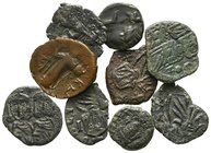 Lot of ca. 9 Byzantine bronze coins / SOLD AS SEEN, NO RETURN!very fine