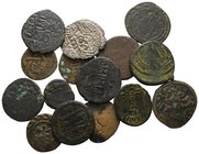 Lot of ca. 15 Islamic bronze coins / SOLD AS SEEN, NO RETURN!very fine