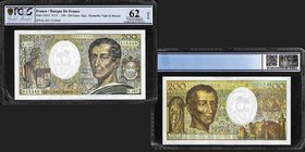 France
200 Francs, 1994, Bonnardin, Vigier & Bruneel
Ref : Pick 155f, F. 70.2/1
Serial Number : K 167 315440
Conservation : PCGS UNC62 OPQ
