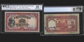 Chartered Bank of India, Australia & China
5 Dollars, Tientsin, 1930
Ref : Pick S215, SM-Y-11
Serial Number : E/L 052886
Conservation : PCGS Choic...