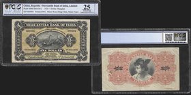 Mercantile Bank of India Ltd
1 Dollar, Shanghai, 1924
Ref : Pick S446, SM-S54-2
Serial Number : 000909
Conservation : PCGS VF25 Details