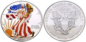 United States. 1 dollar. 2000. Ag. 31,11 g. Coloured Edition. UNC. Est...25,00.
