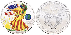 United States. 1 dollar. 2004. Ag. 31,11 g. Coloured Edition. Marca: Mundo. UNC. Est...30,00.