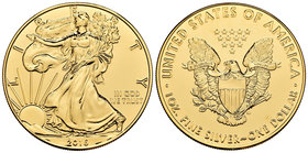United States. 1 dollar. 2016. Ag. 31,11 g. Gold Plated Edition. Con certificado. UNC. Est...30,00.