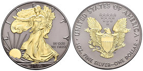 United States. 1 dollar. 2017. (Km-227). Ag. 31,11 g. Gold Plated and Ruthenium. UNC. Est...50,00.