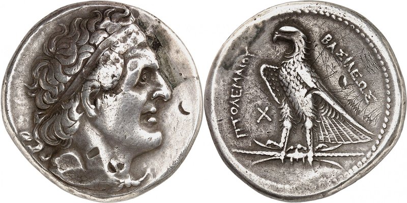 GRÈCE ANTIQUE
Royaume Lagide, Ptolémée Ier (305-285 av. J.C.). Octodrachme d’ar...