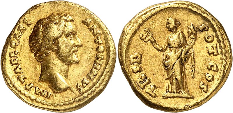 EMPIRE ROMAIN
Antonin le Pieux (138-161). Quinaire 138, Rome.
Av. Tête à droit...