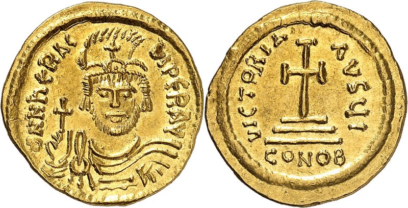 EMPIRE BYZANTIN
Héraclius (610-641). Solidus, Constantinople.
Av. Buste couron...