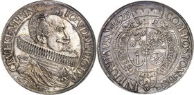 AUTRICHE
Eggenberg. Johann Ulrich 1568-1634). Thaler 1629, Prague.
Av. Buste cuirassé au col fraisé à droite. Av. Écu couronné.
Km. 9, Dav. 3382.
...