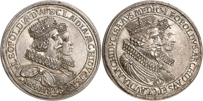 AUTRICHE
Archiduc Léopold (1625-1632). Double thaler posthume 1635, Hall, céléb...