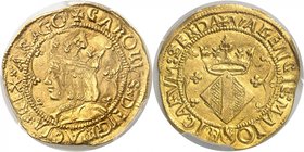 ESPAGNE
Charles I (1517-1556), Valence. Double ducat.
Av. Buste couronné à gauche. Rv. Écu couronné.
Fr. 91. 6,99 g.
Top Pop : plus haut grade.
P...