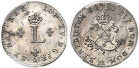 FRANCE
Louis XV (1715-1774). Double sol de billon 1750, Paris.
Av. L couronné entre trois lis. Rv. Deux L cursifs entrecroisés sous une couronne.
G...