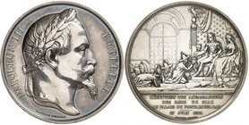 THAÏLANDE
Rama IV (1861-1868) / Napoléon III. Médaille en argent 1861, frappée à l’occasion de la réception des ambassadeurs des rois du Siam au chât...