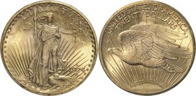 USA
20 dollars Saint-Gaudens 1924 D, Denver
Av. Liberté de face brandissant un flambeau ainsi qu’une branche d’olivier. Rv. Aigle volant à gauche.
...