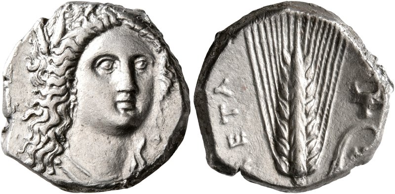 LUCANIA. Metapontion. Circa 330-290 BC. Didrachm or Nomos (Silver, 19 mm, 7.87 g...