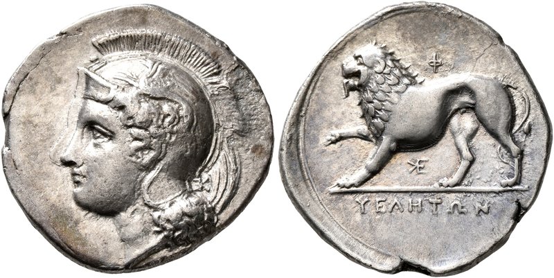 LUCANIA. Velia. Circa 334-300 BC. Didrachm or Nomos (Silver, 23 mm, 7.24 g, 9 h)...