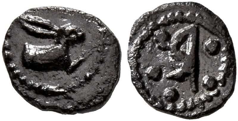 BRUTTIUM. Rhegion. Circa 480-462 BC. Pentonkion (Silver, 6 mm, 0.17 g, 9 h). For...