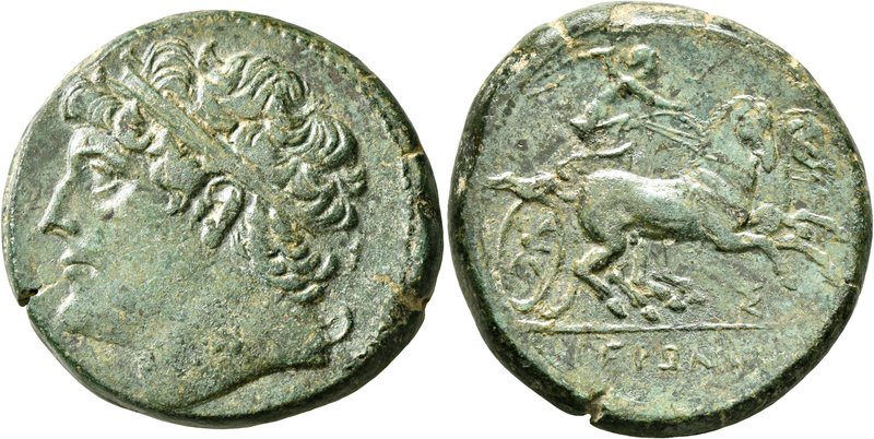 SICILY. Syracuse. Hieron II, 275-215 BC. Tetralitron (Bronze, 34 mm, 35.67 g, 10...