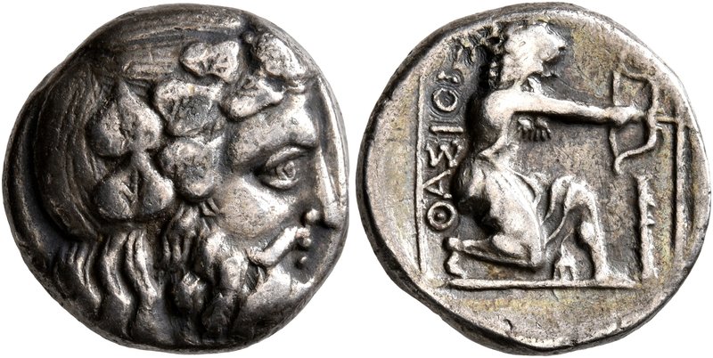 ISLANDS OFF THRACE, Thasos. Circa 411-340 BC. Didrachm (Silver, 17 mm, 6.92 g, 7...