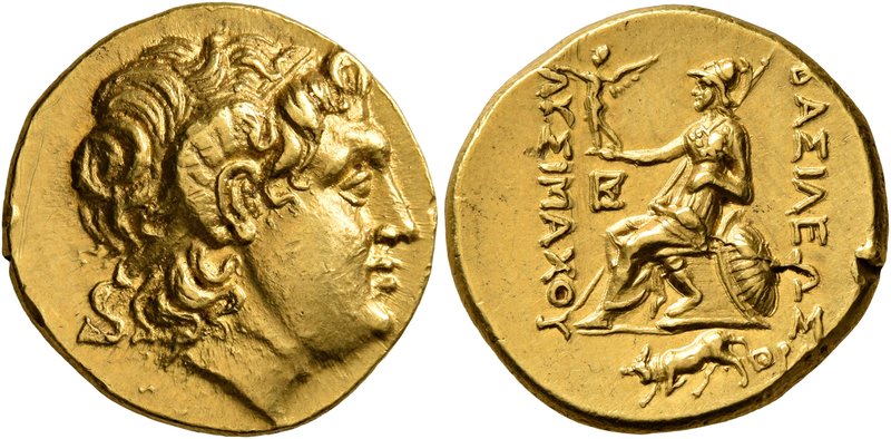 KINGS OF THRACE. Lysimachos, 305-281 BC. Stater (Gold, 19 mm, 8.52 g, 12 h), Kal...