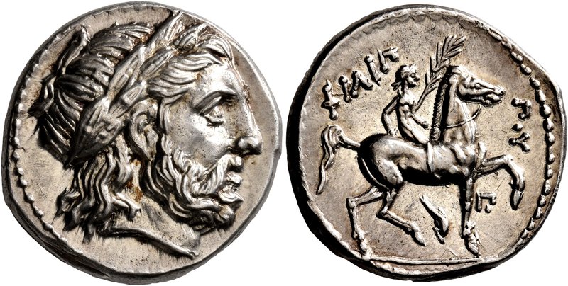 KINGS OF MACEDON. Philip II, 359-336 BC. Tetradrachm (Silver, 24 mm, 14.36 g, 1 ...