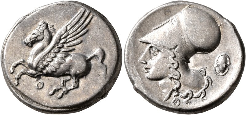 AKARNANIA. Thyrrheion. Circa 320-280 BC. Stater (Silver, 22 mm, 8.56 g, 12 h). Θ...