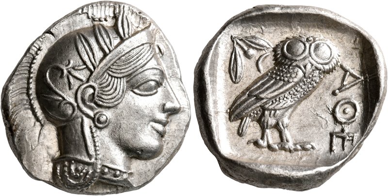 ATTICA. Athens. Circa 430s-420s BC. Tetradrachm (Silver, 27 mm, 17.24 g, 11 h). ...