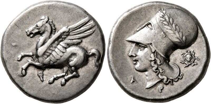 CORINTHIA. Corinth. Circa 375-300 BC. Stater (Silver, 21 mm, 8.55 g, 12 h). Ϙ Pe...
