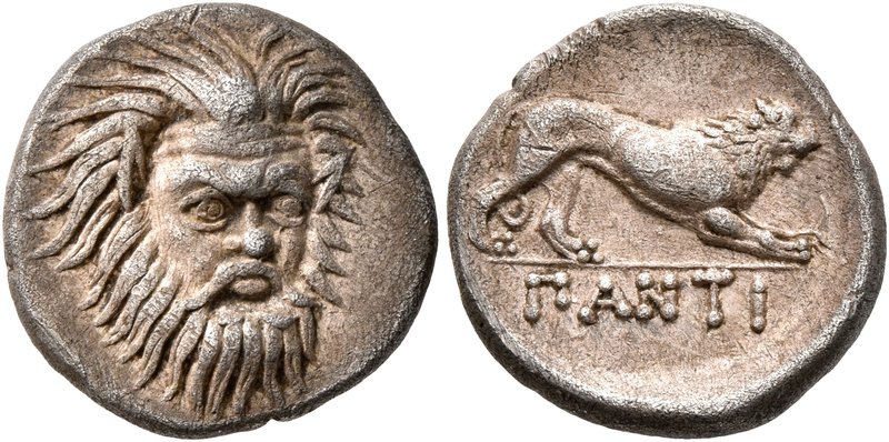 CIMMERIAN BOSPOROS. Pantikapaion. Circa 370-355 BC. Hemidrachm (Silver, 15 mm, 2...