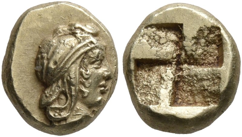 MYSIA. Kyzikos. Circa 450-330 BC. Hemihekte – 1/12 Stater (Electrum, 9 mm, 1.33 ...