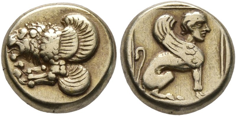 LESBOS. Mytilene. Circa 412-378 BC. Hekte (Electrum, 11 mm, 2.52 g, 12 h). Forep...