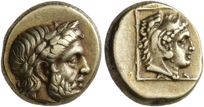 LESBOS. Mytilene. Circa 377-326 BC. Hekte (Electrum, 11 mm, 2.53 g, 12 h), circa...