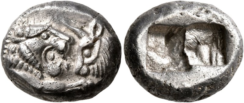 KINGS OF LYDIA. Kroisos, circa 560-546 BC. Siglos (Silver, 16 mm, 5.33 g), Sarde...