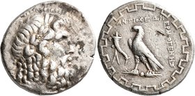 CARIA. Antioch ad Maeandrum. Circa 90/89-65/60 BC. Tetradrachm (Silver, 27 mm, 16.16 g, 12 h), Hermogenes, magistrate. Laureate head of Zeus to right....