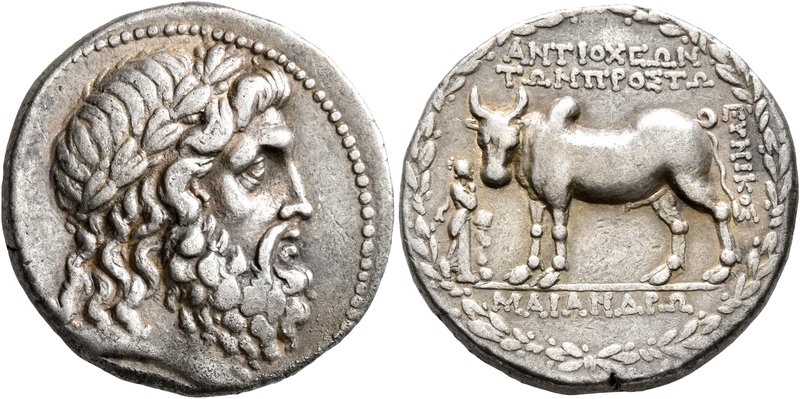 CARIA. Antioch ad Maeandrum. Circa 90/89-65/60 BC. Tetradrachm (Silver, 25 mm, 1...
