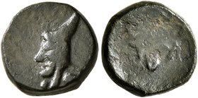 KINGS OF SOPHENE. Mithradates I, circa 2nd half of 2nd century BC. Hemichalkon (Bronze, 10 mm, 1.59 g). Diademed and draped bust of Mithradates I to l...
