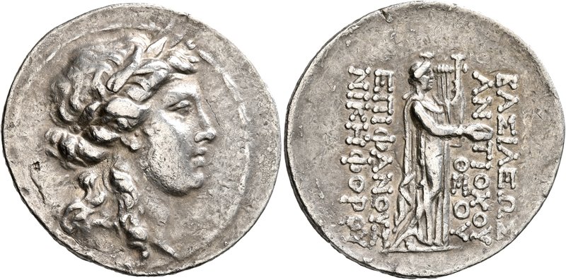 SELEUKID KINGS OF SYRIA. Antiochos IV Epiphanes, 175-164 BC. Tetradrachm (Silver...