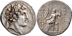 SELEUKID KINGS OF SYRIA. Alexander I Balas, 152-145 BC. Tetradrachm (Silver, 31 mm, 16.78 g, 1 h), Antiochia on the Orontes, SE 164 = 149/8. Diademed ...